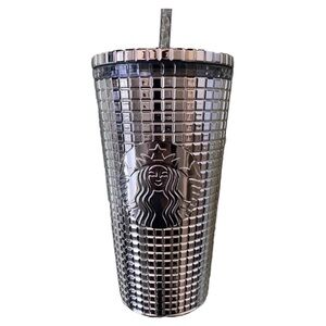 STARBUCKS 2023 SILVER JEWELED 16 OZ TUMBLER COLD CUP